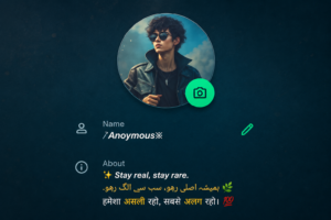 Whatsapp About Lines Stylish