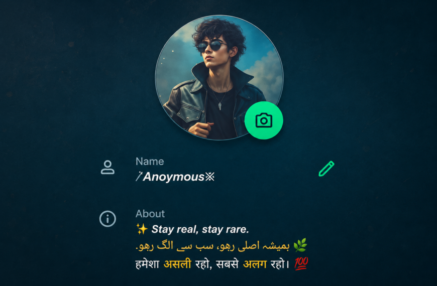 Whatsapp About Lines Stylish